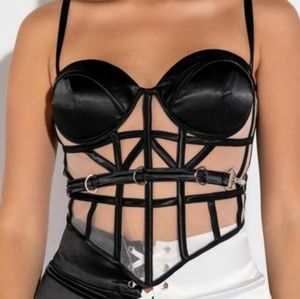 Akira Catch My Drift Mesh Bustier NWT Size Medium